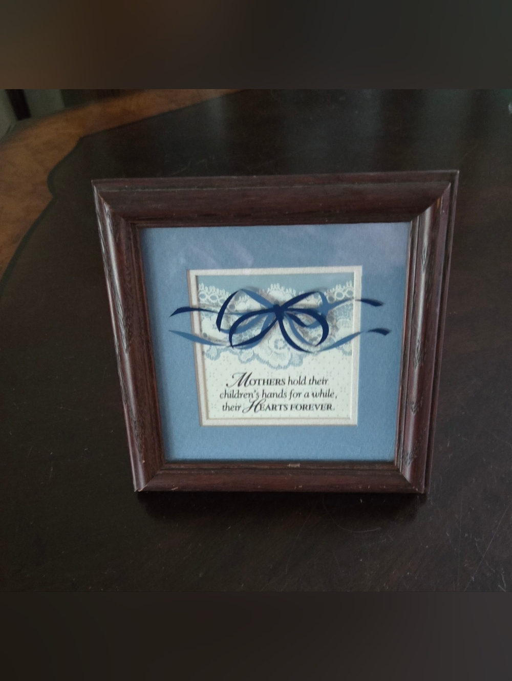 Small Wood "Mother" Framed Placque